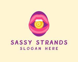 Sweet Feminine Lips logo design