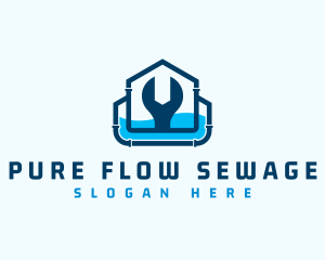 Sewage - Wrench House Plumbing logo design