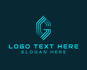 Information Technology - Cyber Technology Letter G logo design