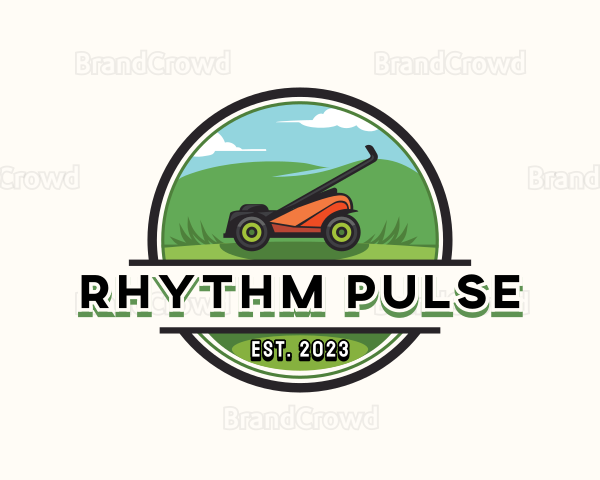 Garden Lawn Mower Logo