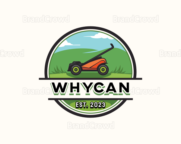 Garden Lawn Mower Logo