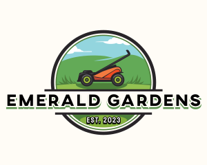 Garden Lawn Mower logo design