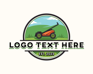 Garden Lawn Mower Logo