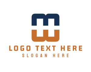 Structure - Modern Professional Business Letter MHW logo design