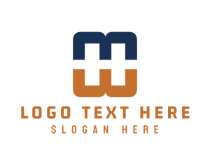 Monogram - Modern Professional Business Letter MHW logo design