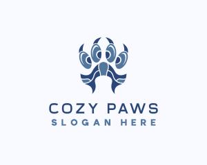Zoo Wildlife Paw logo design