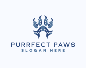 Zoo Wildlife Paw logo design