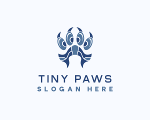 Zoo Wildlife Paw logo design