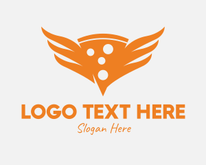 Pizza Slice - Hot Pizza Wings logo design