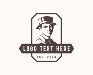 Hat - Man Retro Fashion logo design