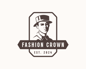 Man Retro Fashion logo design