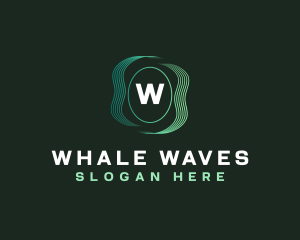 Wave Line Technology  logo design