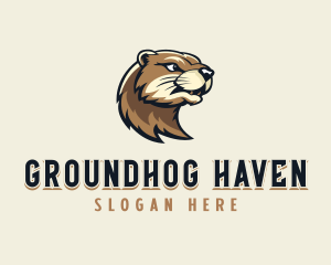 Groundhog - Otter Groundhog Wildlife logo design