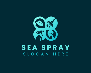 Housekeeping Sanitation Cleaning logo design