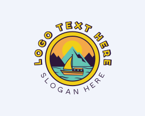 Tourist - Boat Mountain Tourism logo design