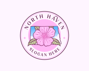 North Dakota Prairie Rose logo design