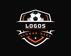 Sport Soccer Shield Logo