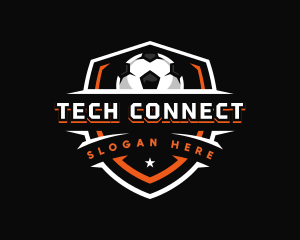 Sport Soccer Shield Logo