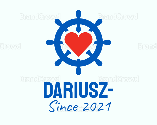 Ship Wheel Heart Logo