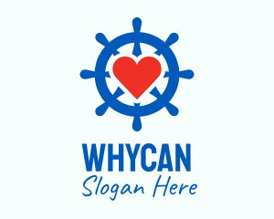 Ship Wheel Heart  Logo