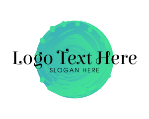 Stylish - Aqua Watercolor Circle logo design