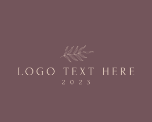 Cosmetology - Simple Elegant Leaf logo design