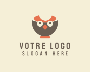 Noodle - Bird Owl Bowl logo design