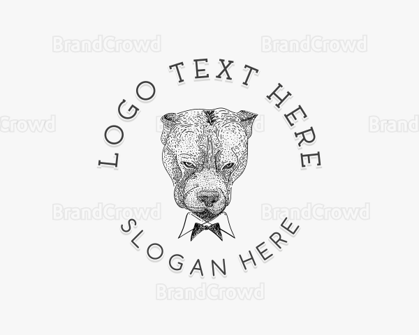 Pitbull Dog Animal Logo