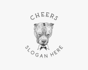 Pitbull Dog Animal Logo