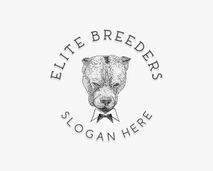 Pitbull Dog Animal logo design