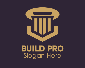 Elegant Pillar Concrete Logo