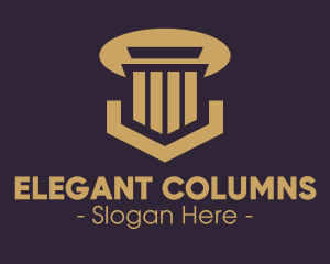 Elegant Pillar Concrete logo design