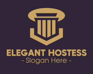 Elegant Pillar Concrete logo design