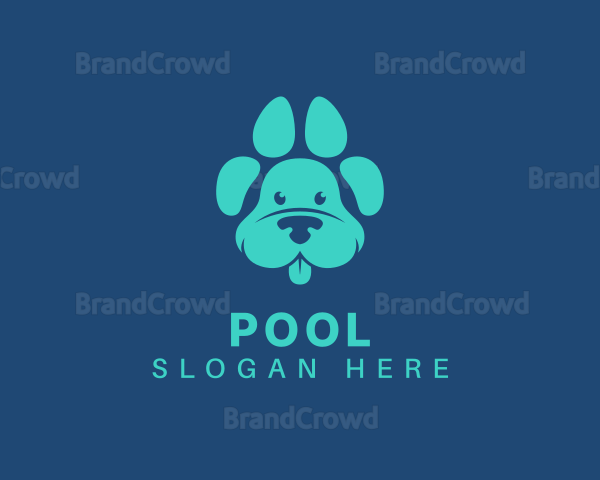 Cute Dog Pawprint Logo