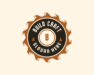 Sawmill Carpentry Construction logo design