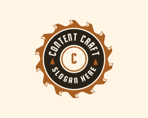 Sawmill Carpentry Construction logo design