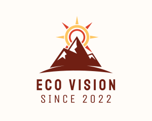 Sunset Mountain Hiking  logo design