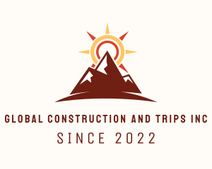 Eco Park - Sunset Mountain Hiking logo design