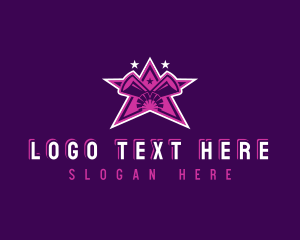 Cheer - Star Cheerleading Pompom logo design