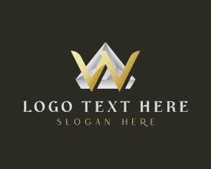 Letter W - Diamond Crystal Letter W logo design