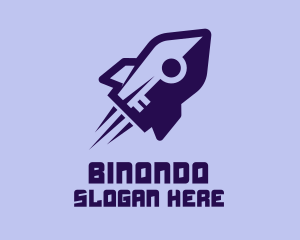 Purple Rocket Ship  Logo