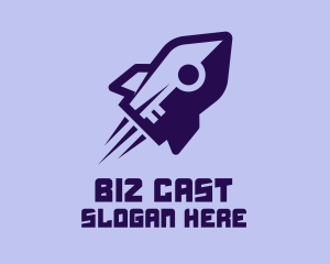 Memories - Purple Rocket Ship logo design