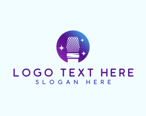 Speech - Podcast Audio Mic logo design