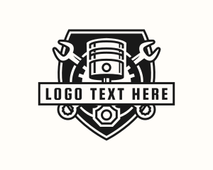 Industrial - Piston Wrench Mechanic logo design