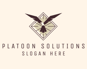 Platoon - Aviation Eagle Bird logo design