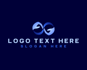 Humanitarian - Infinity Hand Loop logo design