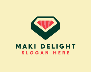 Sushi Roll Diamond  logo design