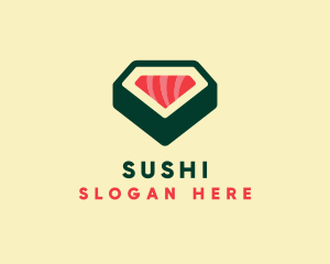 Sushi Roll Diamond  logo design