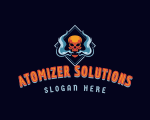 Atomizer - Skull Smoke Vaping logo design