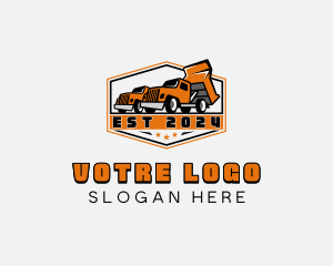 Dump Truck Trucking logo design